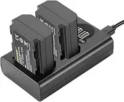 NEEWER 2 Pack 2280mAh NP-FZ100 Replacement Battery and Dual USB Charger with LCD Screen, Compatible with Sony ZV-E10II A9III A7CII ZV-E1 A7III A7IV FX3 FX30 A6700 A1 A7C A7CR A7RIV A7RV A7SIII A9II