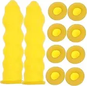 20pcs Silicon Sealant Sealing Cap Seal Caps Covers for Sealant Tube Caulk Sealer Saver Tube Covers Protector Saver Sealer Caulk Tips Emulsion Yellow