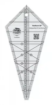 US Seller) Creative Grids Starburst 30 Degree Triangle Quilt 9-1/2in Ruler ISE30