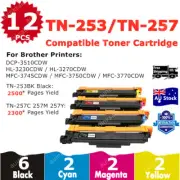 12x Compatible Toner TN253 TN257 TN-253BK TN-257 For Brother HL-3230CDW HL3270W