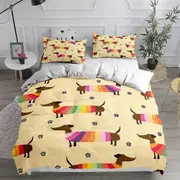 v4973 Bed Sheets Dachshund Bedding Set Doona Duvet Cover Pillowcase Lovely Bed Sheets IU4973