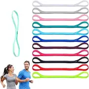 [ZHXKSH] 12 Pcs Sports Headband, Elastic Sports Hairbands, Non-Slip Thin Headbands, for Football Running Yoga Basketball Soccer Tennis Workout, Non Slip Sport Hair Bands for Kids and Adults, Boys, Men, Women