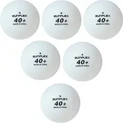 1 Star 40+ Table Tennis Balls (Pack of 6), White, Plastic 40+ Balls for Advanced Training & Competitive Play