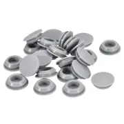 25Pcs Silicone Plugs, Rubber Round Hole Plugs for 15.5-17mm Hole, Grey