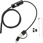 328ft Cable Length 3 in 1 Endoscope Camera with 6 LED Lights Flexible Borescope Channel Inspection Camera Type C USB for Android Interface Clear Vivid Imaging Wide Compatibility