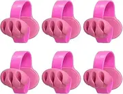 uxcell Cable Clips, 6 Pcs Desk Cord Organizer Wire Holders for Cords Phone Charger USB Cables Nightstand Home Office Car, Rose Red