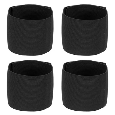 Soccer Captain Armband, Football Arm Bands Elastic for Team 4Pcs Black