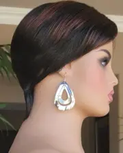Erick's Sterling Silver Dangle Interactive Teardrop Earrings Taxco.925
