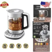 Borosilicate Glass Electric Kettle with Digital Temp Control & Keep Warm Feature
