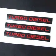 3x Black Red Matte TURBO DIESEL Metal Decal Sticker Badge Emblem Sports 3D Power (for: Renault)