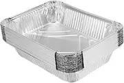 OKUMEYR 20pcs Aluminum Foil Lunch Box Food Containers Grills Barbecue Pans BBQ Food Holders Household Barbecue Containers BBQ Pans Grilling Trays Aluminum Foil Silver