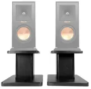 (2) 8” Black Bookshelf Speaker Stands For Klipsch RP-150M Bookshelf Speakers
