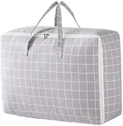 Plaid Damp-Proof Clothes Bedding Pillow Quilt Storage Bag Family Save Space Organizer -Proof Cotton Linen Organize Bag for Comforters Blankets Bedding Duvets Clothes Quilts Pillows Multicolor773