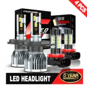 For Mazda MPV 2004 2005 2006 LED Headlight High&Low & Fog Light Bulbs Kit 6000K (for: Smart)