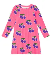 [Mini Rodini] Mini Rodini Plum rib-knit cotton-blend dress Y 10/11 pink