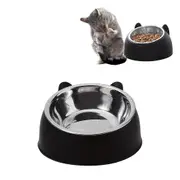 Tilted Angle Dog Bowl Slanted Stainless Steel Dog Cat Food Pet Feeder