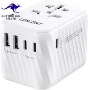 Universal Travel Adapter, International AC Plug Power Adaptor with 5.6A 3 USB C