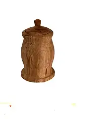 Hand Made Oak Lidded Cylinder Trinket Box