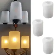 3pcs bubble Glass Shade set seeded white frosted for Light fixture replacement