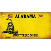 Alabama Dont Tread On Me Novelty Metal Key Chain KC-8833
