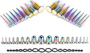 [COOEAR] Ear Cone and Plug Set Tunnel Kit Piercing Gauge Earrings 36 Pieces 1.6 mm to 10 mm Set Gift Jewellery Stretchers