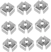 HOMSFOU 50pcs Square Tube Nut Square Tube Supplies Small Threaded Nuts Threaded Inserts Small Quick Release Inserts Silver Metal