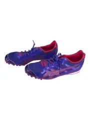 Asics Women Size 9.5 AA Width Removable Cleats Shoes Purple Pink Tie Closure