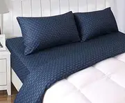 Ramesses New Micro Flannel Southern Cross Printed Design Sheet Set, Single, Navy