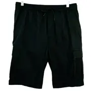 CARGO SHORTS Elastic Waist 100% COTTON Army Pocket