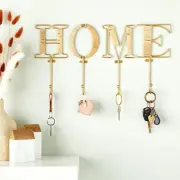 Key Holder Wall Mounted Key Hook Rustic Rattan Home Letters