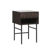 Modern Furniture LATINA Side Table - Dark Brown / Black