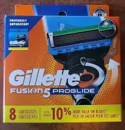 1) GILLETTE FUSION 5 PROGLIDE CARTRIGES/8 COUNT BRAND NEW!!!