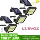 1-3PCS LED Solar Motion Sensor Light Outdoor Garden Wall Security Flooding Lamp