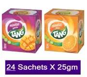 Tang Powder Drink jar Orange + Mango Flavor Vitamin C Juice( 24 Sachets X 25 )