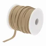 1/4 Inch Double Fold Bias Tape Continuous Bulk Bias Tape (Khaki 25 Yards)
