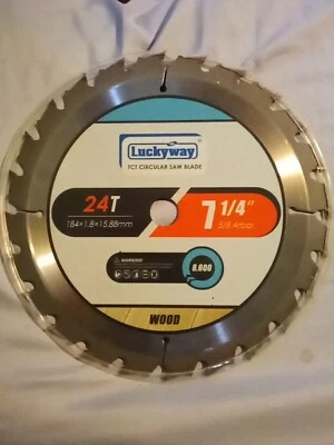 NEW! 7-1/4 Inch 24T Framing with 5/8 Inch Arbor TCT Circular Wood Saw Blade