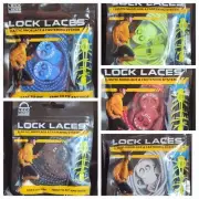 NEW Lock Laces Elastic No Tie Shoelaces One Size Fits All COLOR YOUR CHOICE