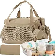 Diaper Bag - Baby Bag | Large Capacity Diaper Bag Tote With Pacifier Case - Reusable Travel Accessories, Child Supplies For Home, Travel Leather Diaper Backpack