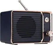 Retro Speaker, Mini Portable Vintage Retro TV Styling Wireless Speaker USB Stereo Subwoofer Mini-Speaker,Built-in Sound Pressure 5W Power (Blue)