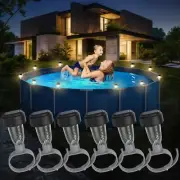 VICHTOP Solar Pool Lights - 6 Pack, Pool Light for Framed Above Ground Pools,...