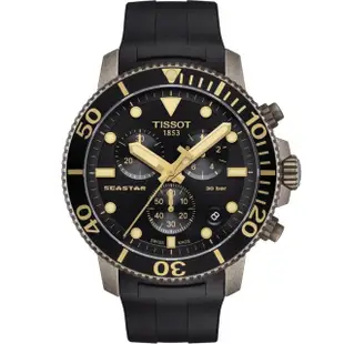 【TISSOT 天梭 官方授權】Seastar 海星300米潛水石英錶 男錶 手錶 母親節 禮物(T1204173705101)