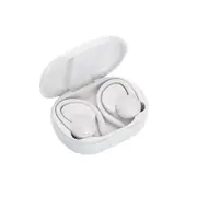 R200 TWS wireless bluetooth 5.0 sweat-proof ear-hook sports in-ear stereo music earplugs digital display with microphone - White