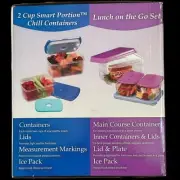 Fit & Fresh 18 Pc Healthy Lunch Set, Removable Ice Packs, BPA Free, UNOPENED NEW