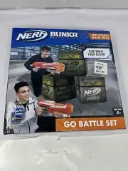 Nerf Bunker Go Battle Set 3 Inflatable Obstacle Cubes. For Indoor & Outdoor New