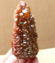 138g Rare rootless floating red "tower" calcite crystal mineral specimen/China