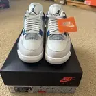 Jordan 4 Retro Men's Off-White Military Blue
