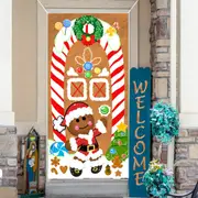 Christmas Santa Door Covers Xmas Wall Decor Home Decor for Holiday Christmas Party Supplies