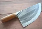 Iron Cutter Pork Beef Knife Slaughter Butcher Cleaver Chef Kitchen Chop 8 3/4 in
