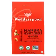 Wedderspoon, Organic Manuka Honey Drops, Ginger with Echinacea, 20 Drops, 4 oz (120 g)