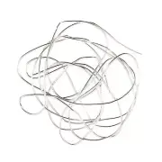 Silver French Wire Medium 0.9mm 14" Reinforced Bead Cord, Gimp, Bullion